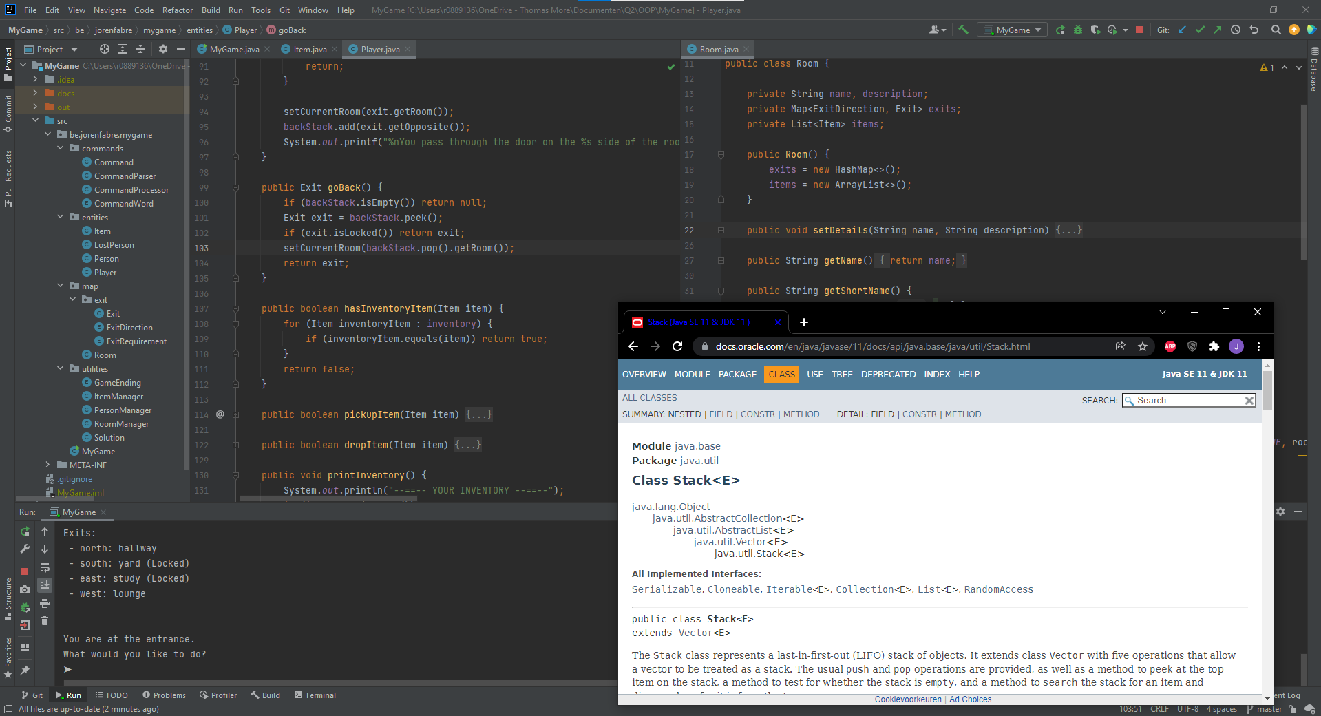 Screenshot of me working on my portfolio
